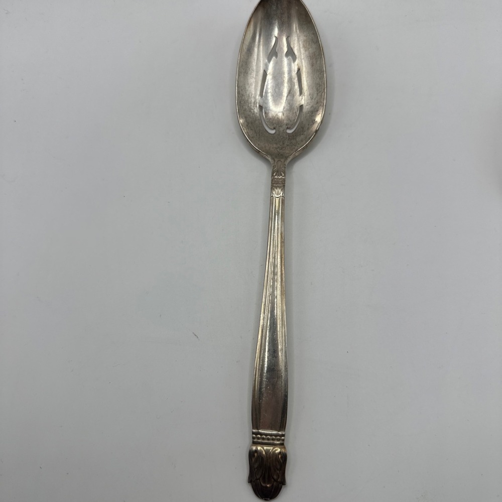 Holmes & Edwards ISC Danish Princess Pierced Silver Serving Spoon